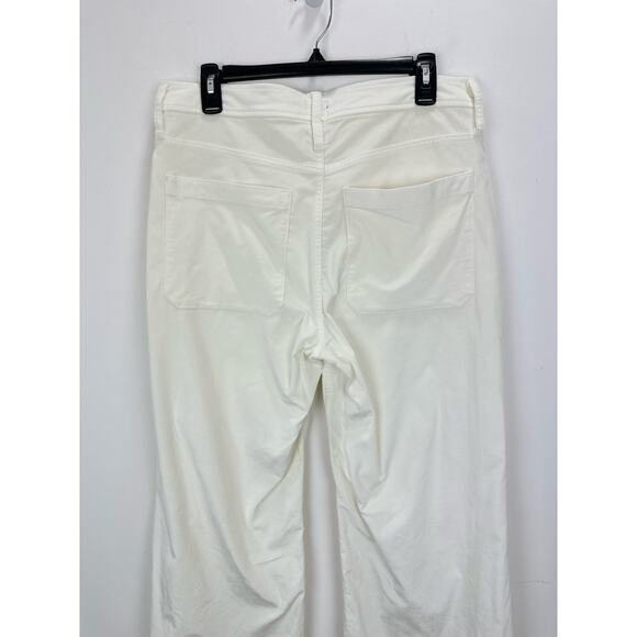 NEW J.Crew Tall Wide Leg Velvet Sailor Trouser High Waist Preppy Ivory US 30 - Picture 9 of 13